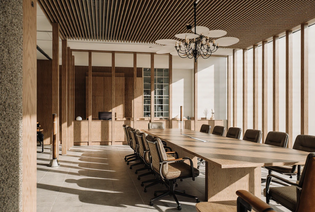 Stone staircase and columns in a formal institutional building